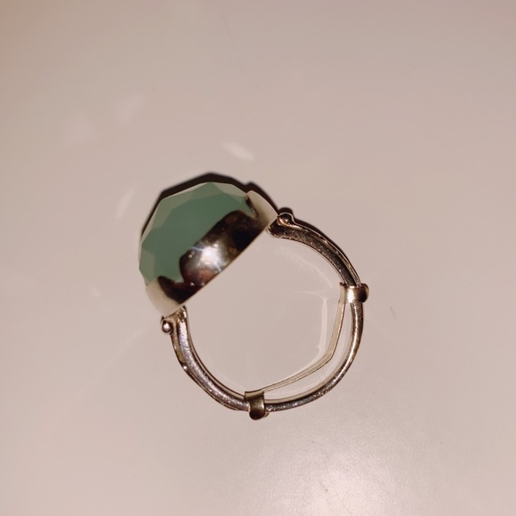 Aqua Mint Green Gemstone Adjustable Ring - Picture 4 of 6